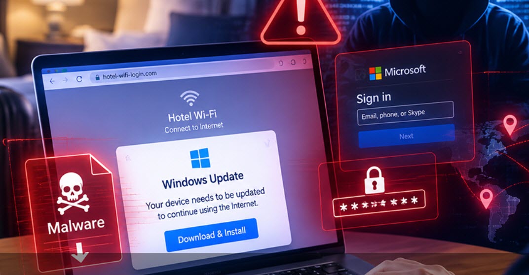 คำเตือนจากไมโครซอฟท์ Wi-Fi โรงแรมถูกแฮก หลอกติดตั้งมัลแวร์-ขโมยรหัสผ่าน